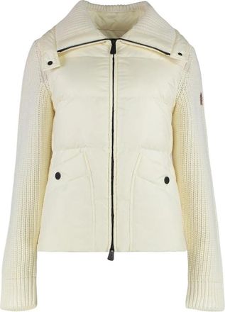 Moncler Gewatteerd wollen vest met rits - Dames - Vesten - Beige - L - Wol - Truien & Vesten