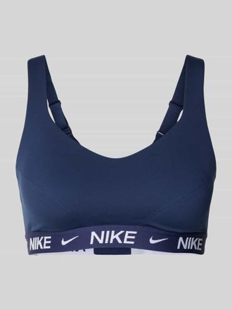 Nike Slim Fit sport-BH mit Logo-Detail Modell Indy in Dunkelblau, Gr&ouml;&szlig;e XL