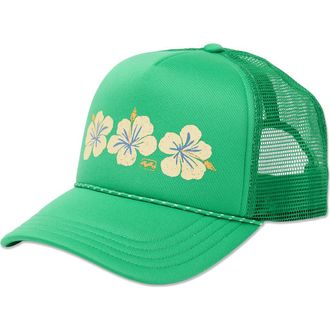Billabong Embroidered Trucker Hat in Field Green at Nordstrom