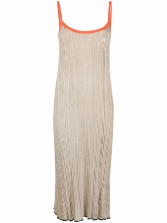 Diesel Ribgebreide midi-jurk - Beige
