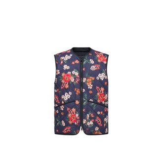 Moncler Moncler Franqui Reversible Floral Down Vest, Men, Blue, Size: 2