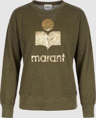 Isabel Marant Tee Shirt Klowia Khaki Gold