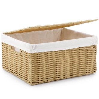 OEM Cesta De Ropa Plegable De Rat&aacute;n Sint&eacute;tico Tejido A Mano, Con Tapa Y Asas: Una Cesta De Almacenamiento Elegante Y Funcional