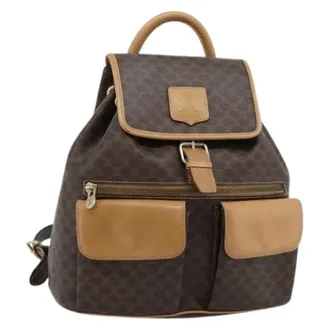 Celine Pre-owned Backpacks, female, Brown, Size: ONE SIZE Pre-owned Vintage Macadam Backpack