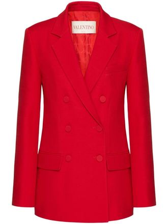 Valentino Garavani Crepe Couture double-breasted blazer - Red