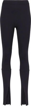 Proenza Schouler Zwarte Zip Leggings - Dames - Leggings - Zwart - S - Nylon - Broeken