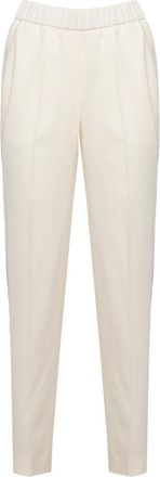 PESERICO Aurea Broek - Dames - Straight fit broeken - Wit - M - Broeken