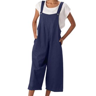 Generic Womens Dungarees Loose Casual Sleeveless Overall Long Jumpsuit Playsuit Dungarees
