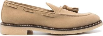 Eleventy Mocassini da barca in pelle scamosciata - Marrone