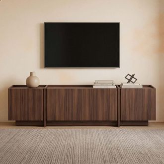 Calicosy Mueble tv 4 puertas l180 cm - nogal claro