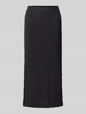 Tom Tailor Denim Eng anliegender Midi-Rock aus Baumwoll-Mix in Black, Größe XS