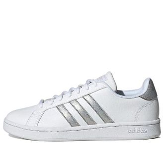 adidas (WMNS) adidas Grand Court Cloudfoam Lifestyle White Silver Metallic GZ1837