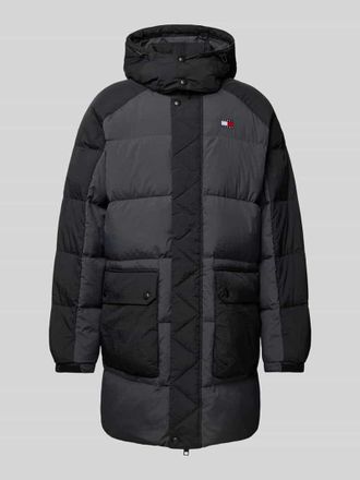 Tommy Jeans Steppmantel mit Kapuze in Black, Größe L