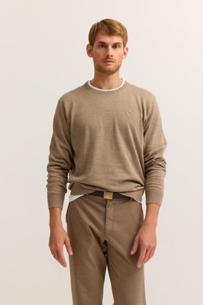 Bugatti Herren Trui met ronde hals Basic Essential van puur katoen