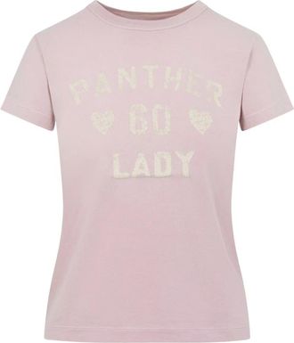 Valentino T-Shirts, female, Pink, Size: XS Rose Cotton T-Shirt