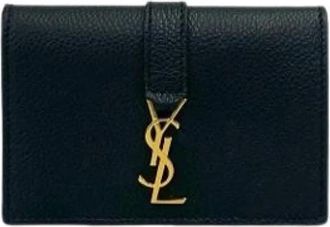Saint Laurent Pre-owned Card Case - Dames - Vintage Accessoires - Zwart - ONE Size - Leer - Vintage