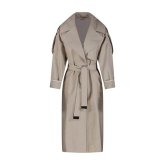 Max Mara Dames, Mantels, Beige, Maat: XS Katoen