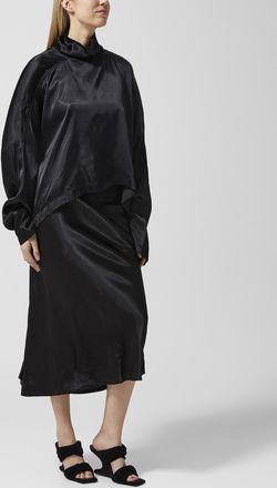 Rick Owens Womens Satiny black pencil skirt