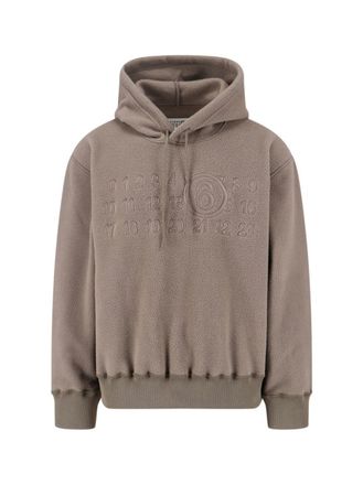 Maison Margiela Teddy Fabric Hoodie With Embroidered Mm6 Logo