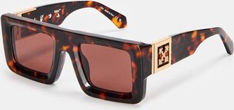 Off-white Mens Accessories Off White Unisex Square Sunglasses, Design in Havana/Brown - One Size