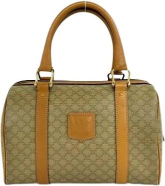 Celine Pre-owned Vintage Boston Bag - Dames - Vintage Handtas - Beige - ONE Size - Leer - Vintage