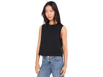 Varley Shea Crop Tank Top Womens Clothing Black : XXS, Elastane/Polyester/Viscose