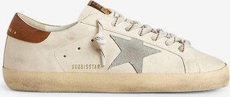 Golden Goose Niedrige Ledersneakers mit Wildlederstern Super-Star Classic