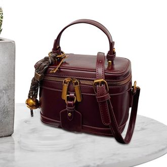 Generic Women Square Box Purse,Tote Shoulder Bag Retro Square Box | Top Handled Birthday Mothers Day Cosmetics Holder with Removable Strap for Dating, Wedding