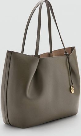 Mango Borsa shopper grande kaki - Donna - Taglia unica - MANGO