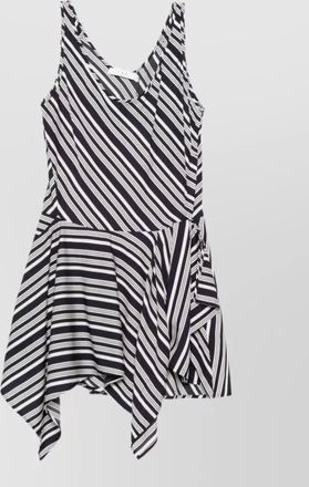 Iro sleeveless mini dress asymmetric hem stripes