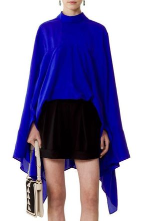 Lanvin Silk Loose-Fit Top in Pale Blue at Nordstrom, Size 2 Eu