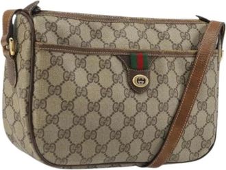 Gucci Pre-owned Cross Body Bags, female, Beige, Size: ONE SIZE Pre-owned Vintage Shoulder Bag