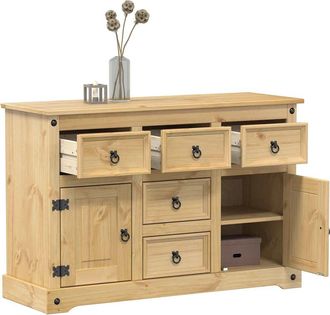 vidaXL Aparador Corona Madera Maciza De Pino 112x40x75 Cm Vidaxl