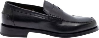 Doucal's Smooth Leather Moc Toe Penny Loafer Loafers