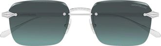 Montblanc Sunglasses Mb0456 S 002 Silver/Grey Men