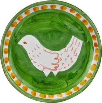 Arcucci feather green saucer bread &oslash;17 cm