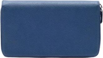 Prada Pre-owned Vintage Lange Portemonnee - Dames - Vintage Accessoires - Blauw - ONE Size - Leer - Vintage