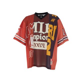 Amiri Patchwork V-neck T-shirt