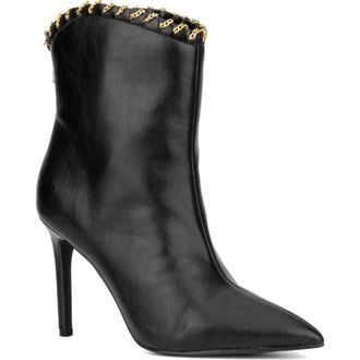 New York & Company Deborah Faux Leather Western Bootie in Black at Nordstrom Rack, Size 7.5