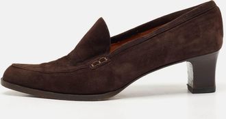 Ralph Lauren Brown Suede Loafer Pumps