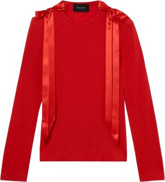 Simone Rocha T-shirt a maniche lunghe - Rosso
