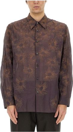Dries Van Noten 01680-Croom EMB 1160 M.w.shirt - Heren - Casual Overhemden - Rood - M - Overhemden