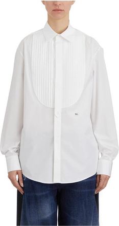 Dsquared2 Cotton Tuxedo Shirt - Dames - Overhemden - Wit - S - Katoen - Overhemden