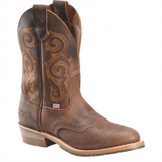 Double-H Boots Mens Rockdale Western Work Boots In Brown