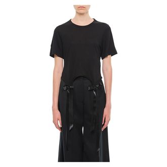 Simone Rocha Dames, Tops, Zwart, Maat: M Satijn