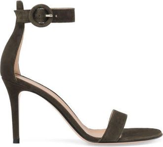 Gianvito Rossi Portofino 85 Sandal in Brown Suede at Nordstrom, Size 35.5