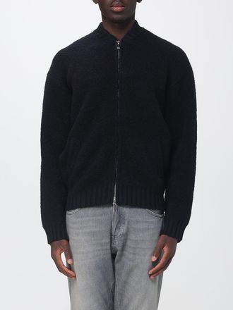 Laneus Virgin Wool Bomber Cardigan with Zip Closure