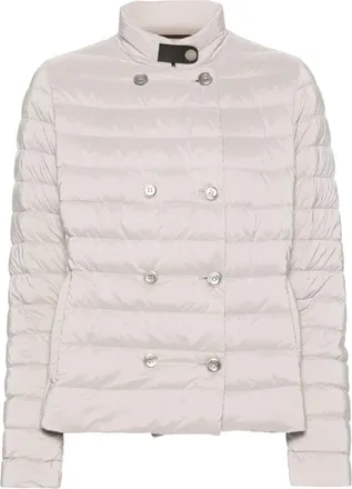 Moorer quilted padded jacket - women - Bos Taurus/Polyamide/Polyester/Polyamide - 42 - Grey
