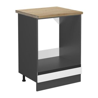 Vicco Armario Para Horno Empotrado R-line, Blanco, 60 Cm, Et Roble