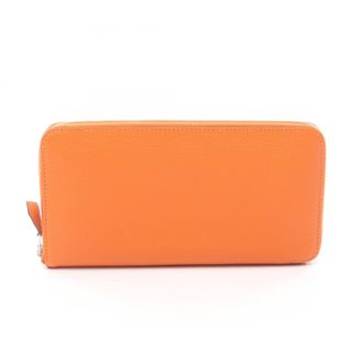 Herm&egrave;s Feu Orange Chevre Leather Leather Long Wallet (Bi-Fold) (Pre-Owned)